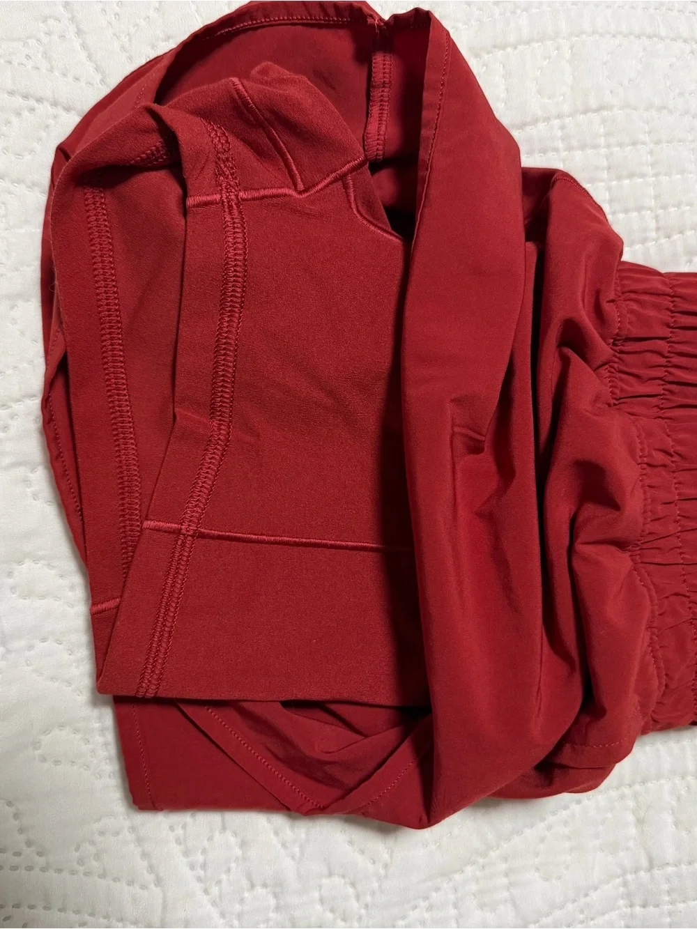aerie Crimson Red Athletic Short with Elastic Waist